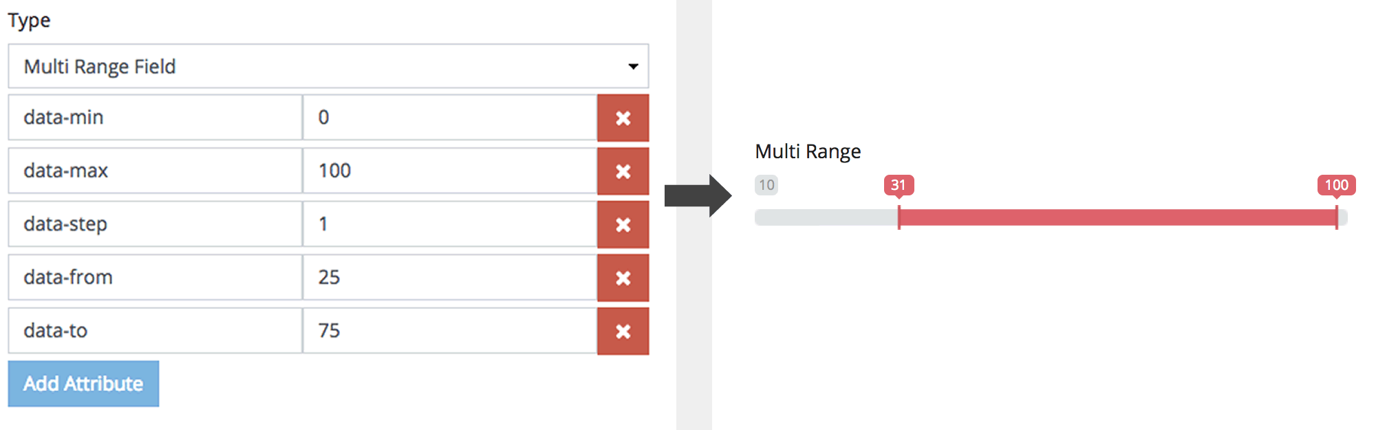 Multi Range Field